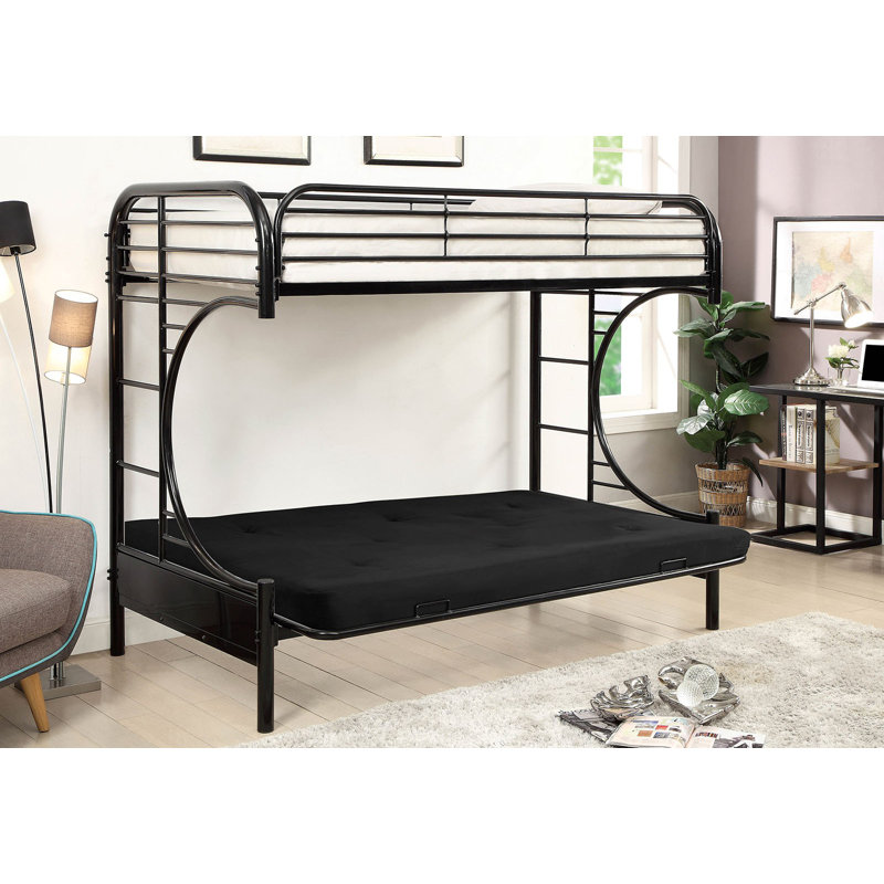 Zoomie Kids Oviedo Metal Twin Futon Bunk Bed Wayfair